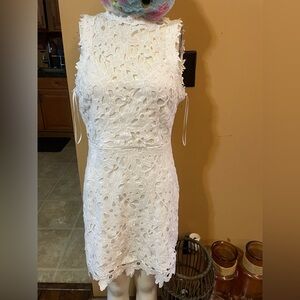 Elegant White Lace Dress size M